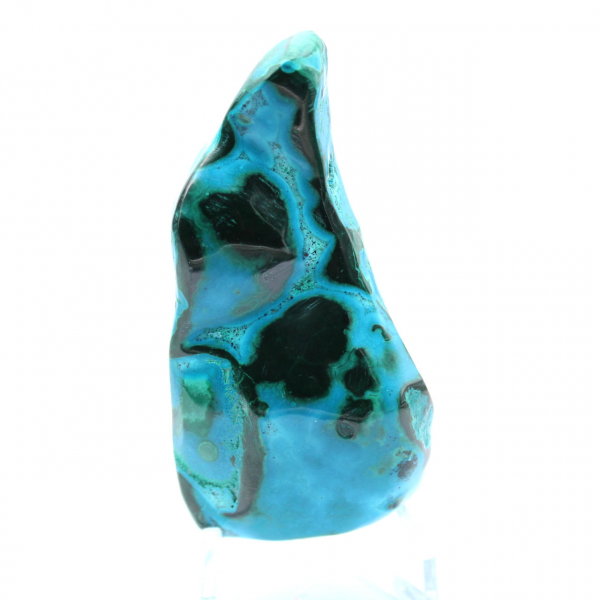 Polished chrysocolla natural stone