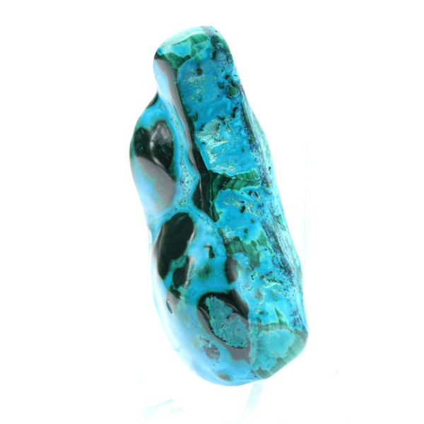 Polished chrysocolla natural stone