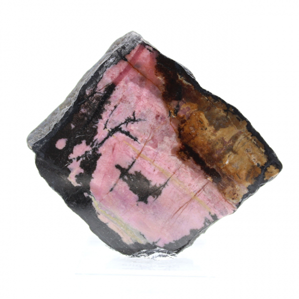 Natural Rhodonite slice for mineral collection