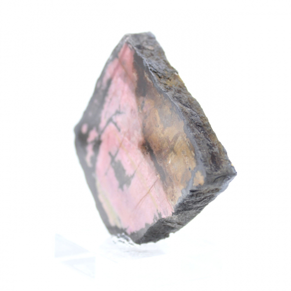 Natural Rhodonite slice for mineral collection