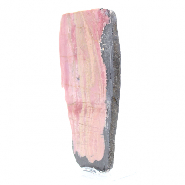 Authentic Rhodonite stone slice