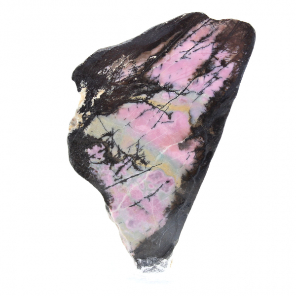 Natural Rhodonite slice for mineral collection