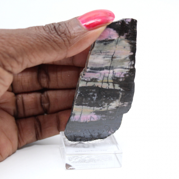 Natural Rhodonite slice ideal for decoration