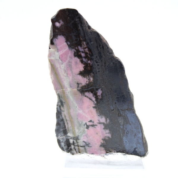 Authentic Rhodonite stone slice