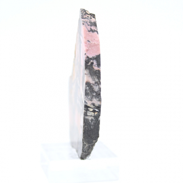 Natural Rhodonite slice for mineral collection