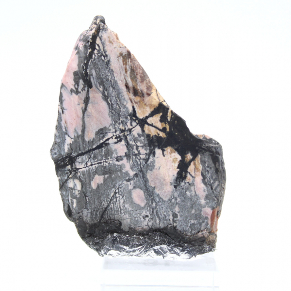 Natural Rhodonite slice for mineral collection