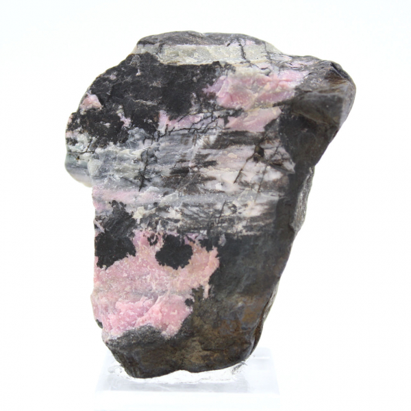 Authentic Rhodonite stone slice