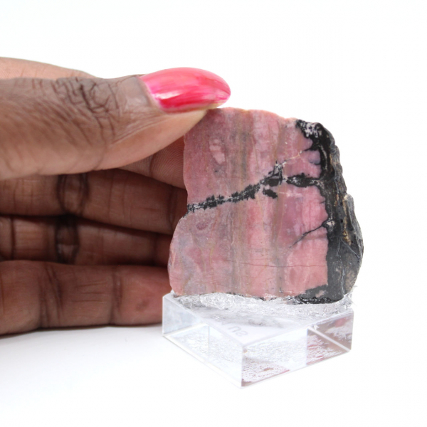 Natural Rhodonite slice ideal for decoration