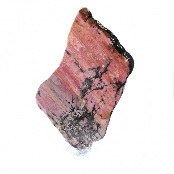 Rhodonite slice for decorative use