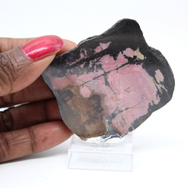 Natural Rhodonite slice ideal for decoration