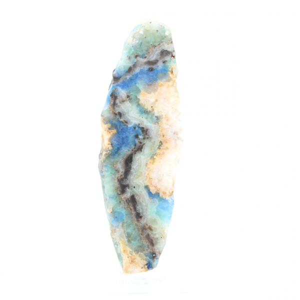 Polished Azurite Malachite slice quality raw mineral