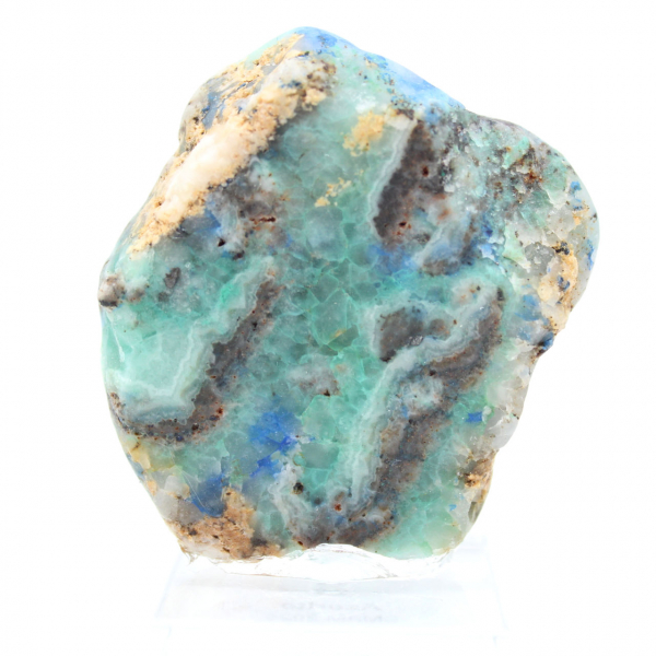 Authentic Azurite Malachite stone slice for decoration