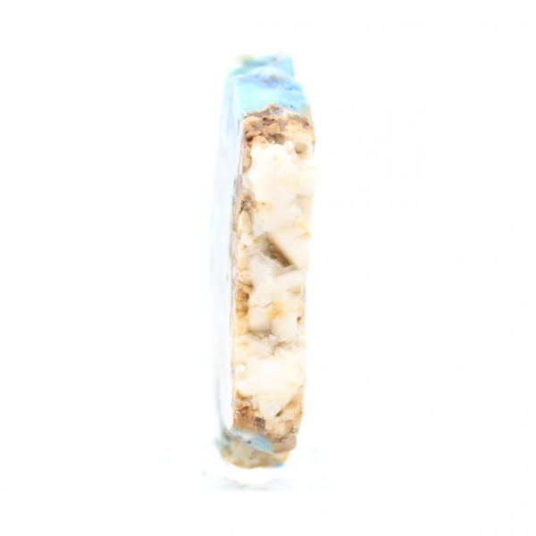 Azurite Malachite stone slice for collection and crafting