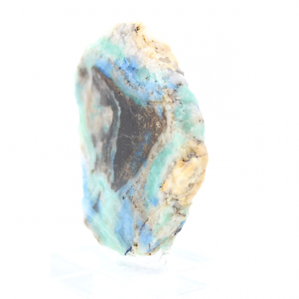 Authentic Azurite Malachite stone slice for decoration
