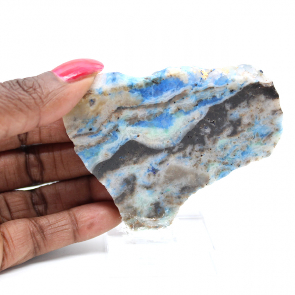 Polished Azurite Malachite slice quality raw mineral