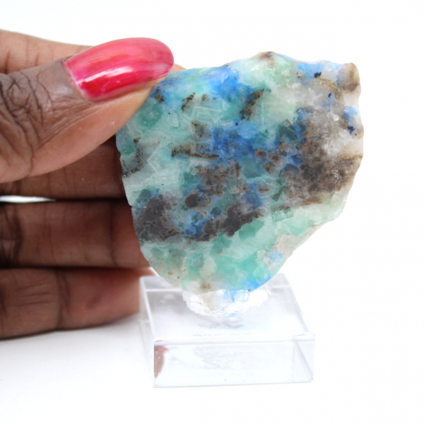 Authentic Azurite Malachite stone slice for decoration
