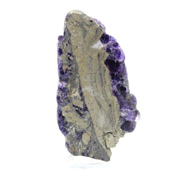 Polished Fluorite Pyrite stone slice