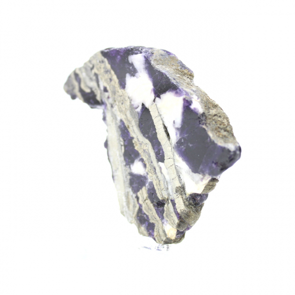 Authentic Fluorite Pyrite slice for decoration