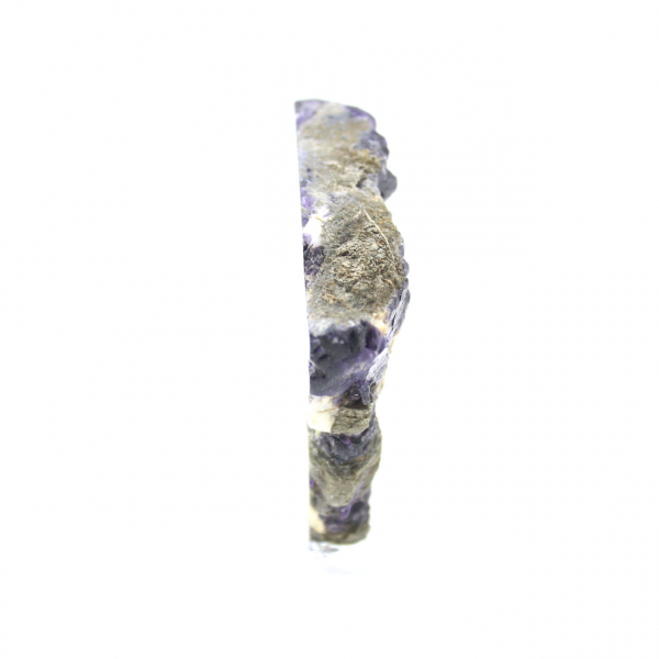 Authentic Fluorite Pyrite slice for decoration
