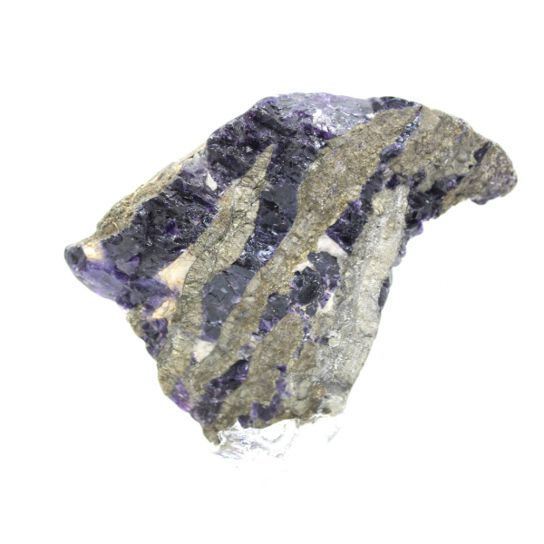Authentic Fluorite Pyrite slice for decoration