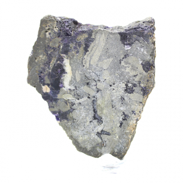 Polished Fluorite Pyrite stone slice