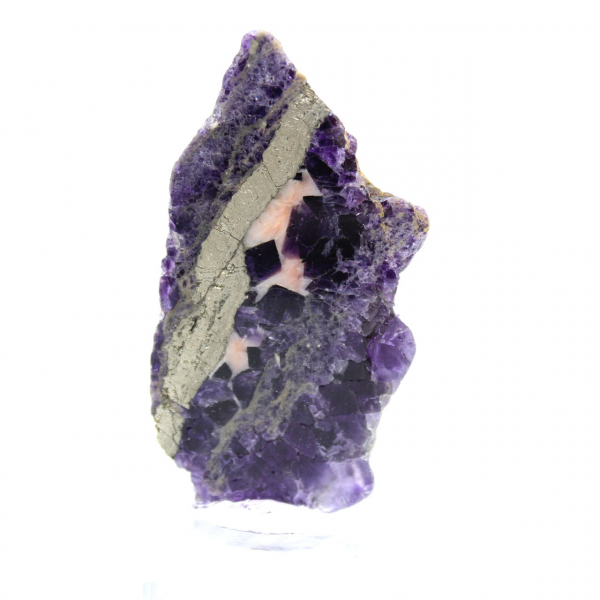 Polished Fluorite Pyrite stone slice