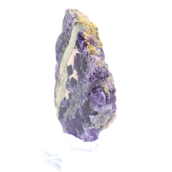 Polished Fluorite Pyrite stone slice