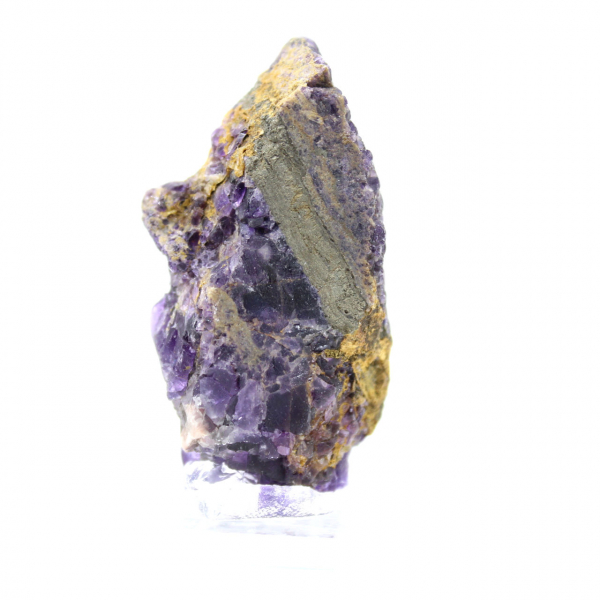 Polished Fluorite Pyrite stone slice