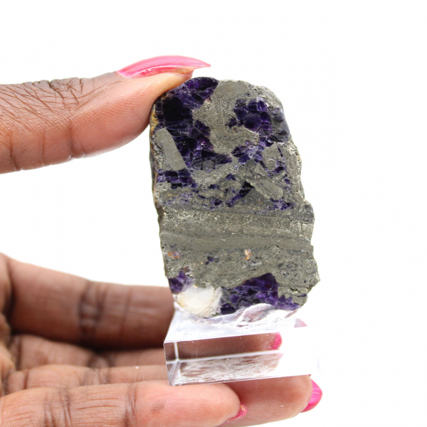 Natural Fluorite Pyrite stone unique mineral