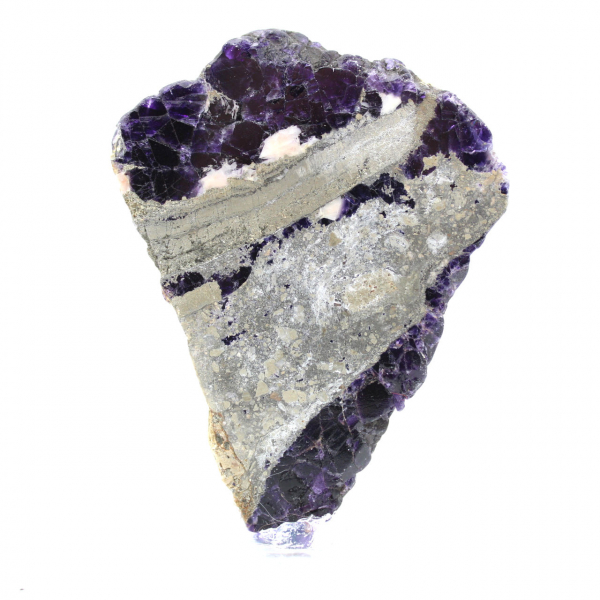 Authentic Fluorite Pyrite slice for decoration