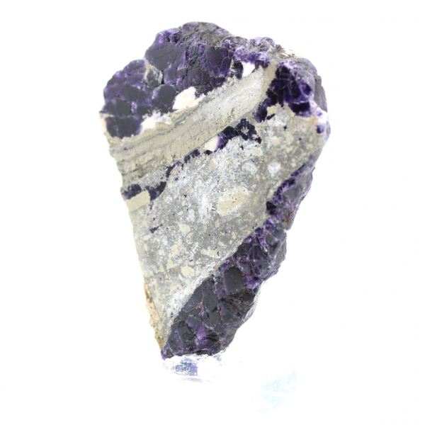 Authentic Fluorite Pyrite slice for decoration