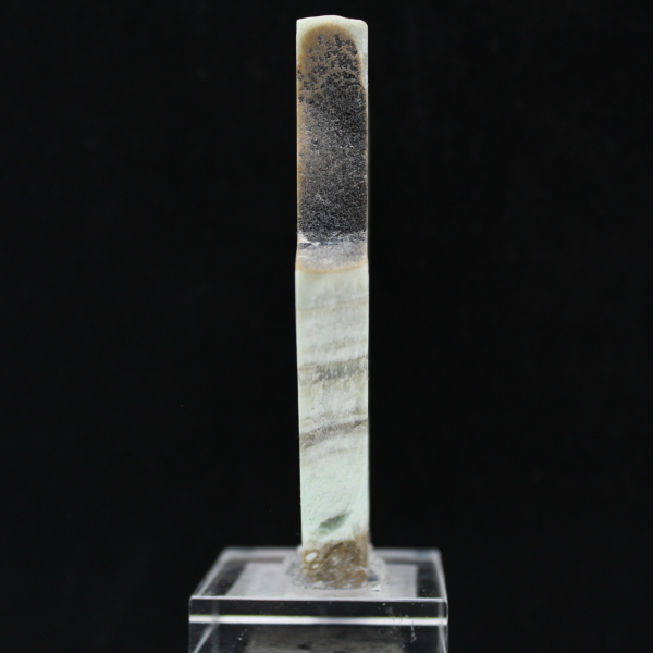 Green Aragonite slice for mineral collection