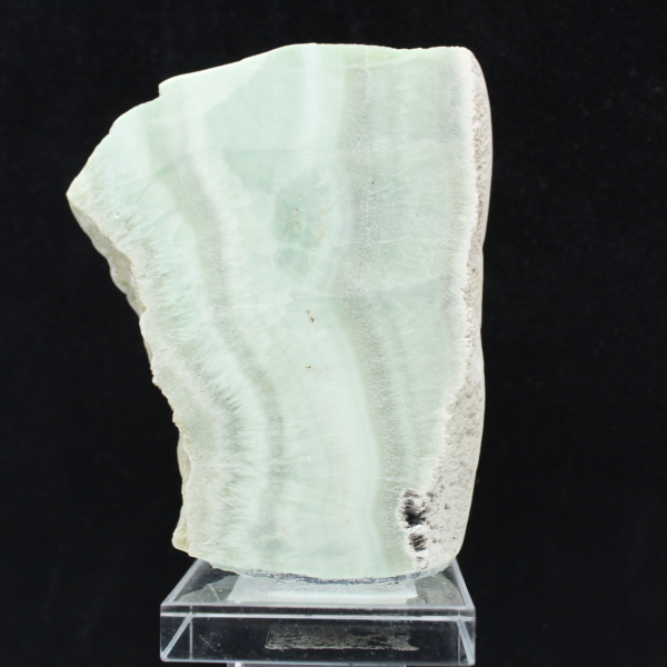 Authentic polished Green Aragonite stone slice