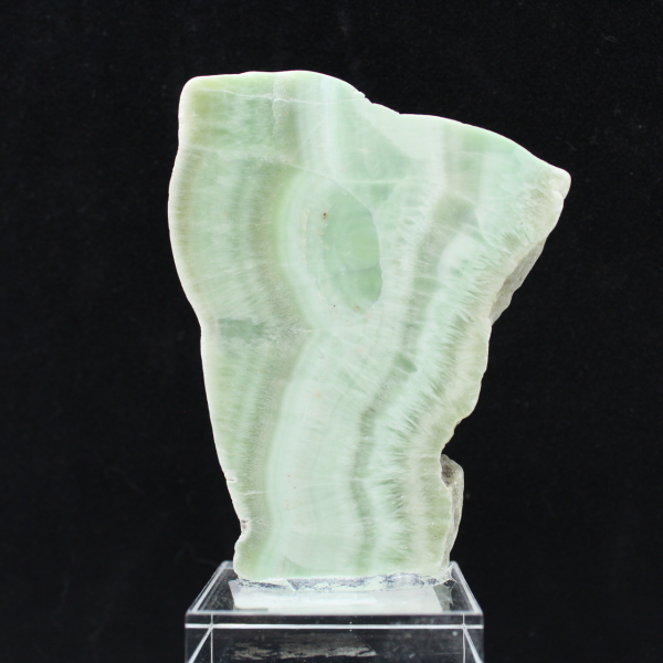 Polished Green Aragonite slice quality raw mineral