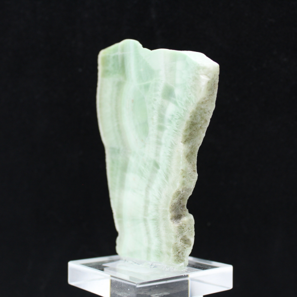 Polished Green Aragonite slice quality raw mineral