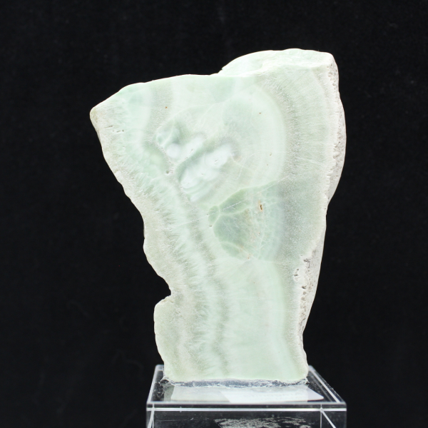 Polished Green Aragonite slice quality raw mineral
