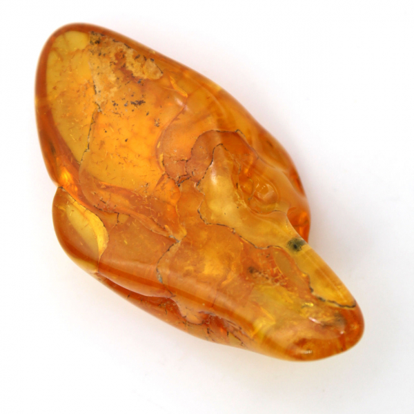 Yellow Amber Pebble, Natural Stone from Lithuania