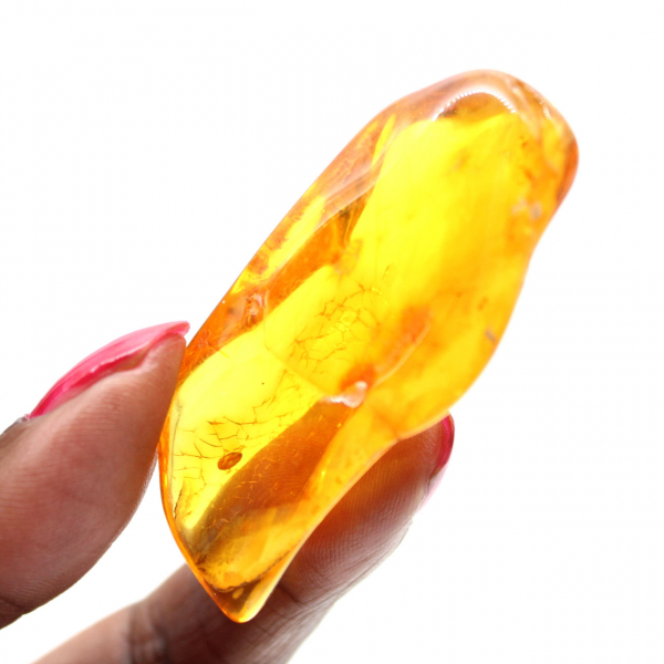 Yellow Amber Object Lithuania – Natural and Authentic Pebble