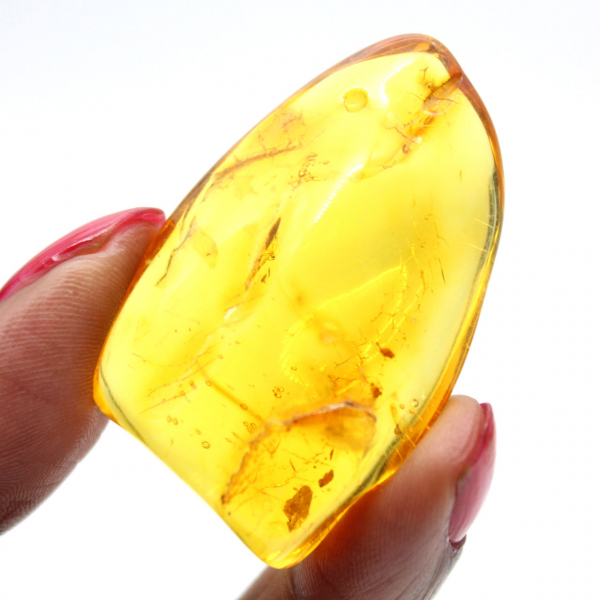Yellow Amber Pebble – Baltic Specimen, Authentic Item