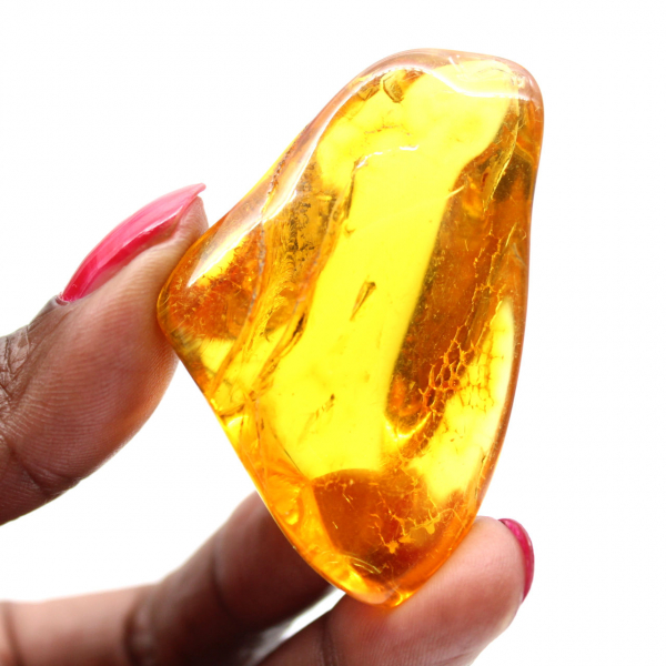 Yellow Baltic Amber – Polished Pebble, Decorative Object