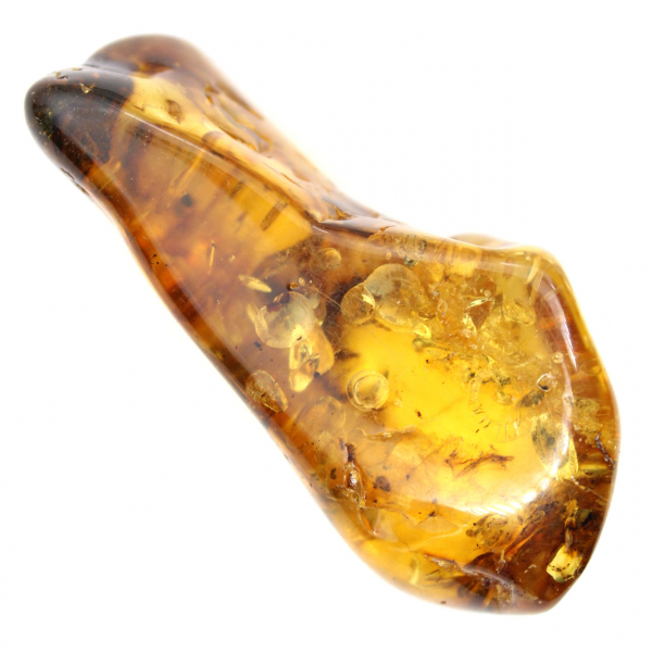 Polished Amber Pebble Specimen - Decoration and Geological Science