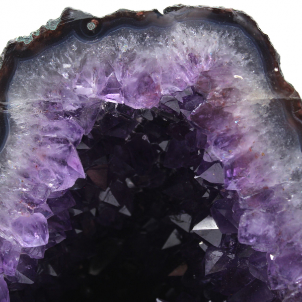  Brazilian amethyst geode with purple crystals for collector