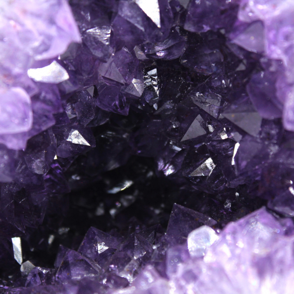  Brazilian amethyst geode with purple crystals for collector