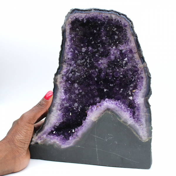  Unique high-quality Brazilian amethyst geode with stable base