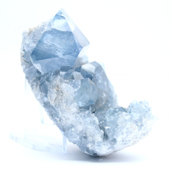 Blue celestite mineral piece from Madagascar