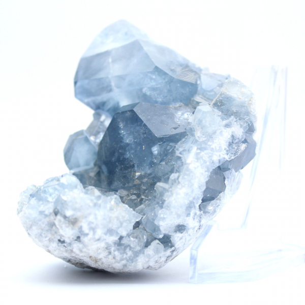 Blue celestite mineral piece from Madagascar
