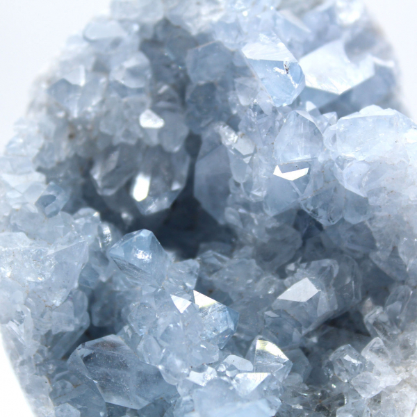Blue celestite crystal formation Madagascar
