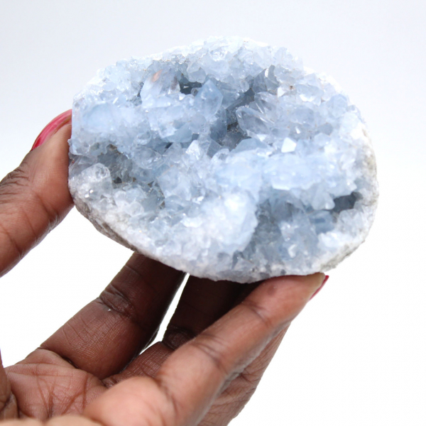 Blue celestite crystal formation Madagascar