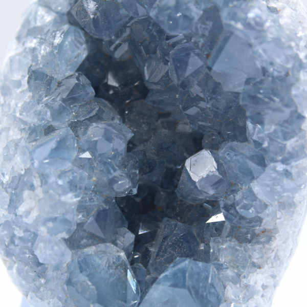 Natural block of blue celestite Madagascar