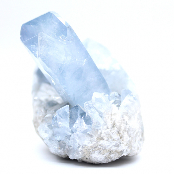 Rare blue celestite geode from Madagascar